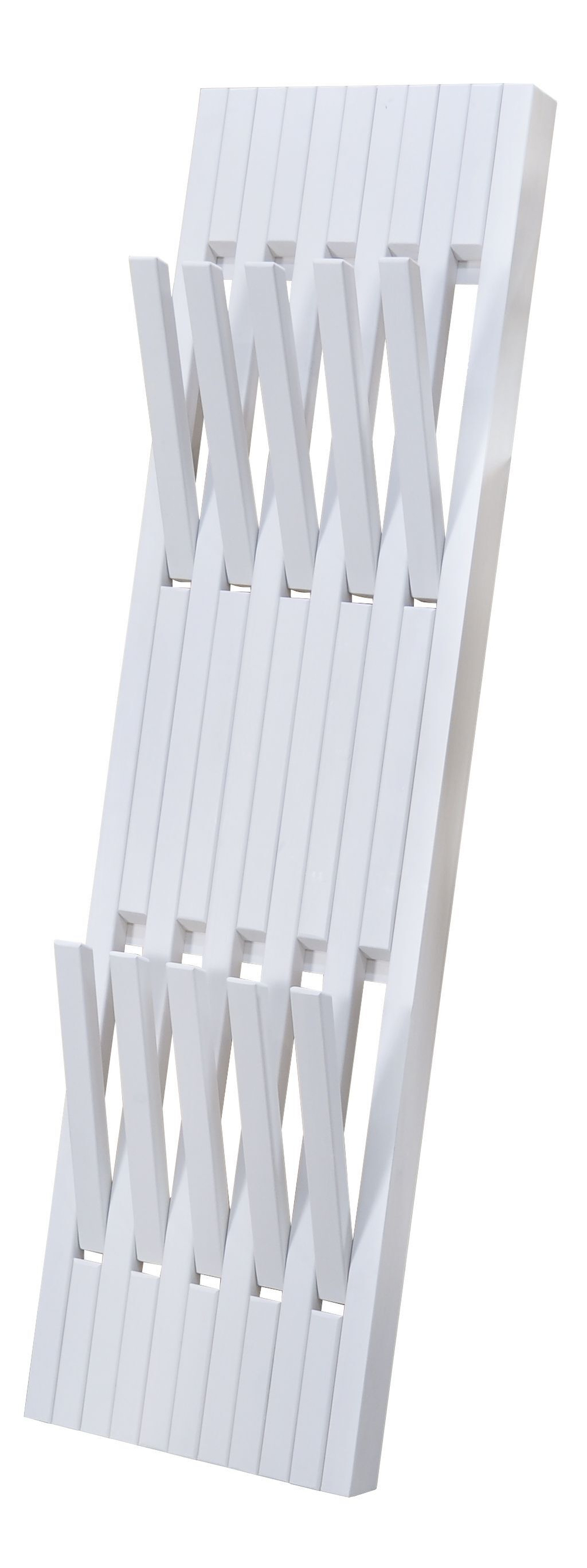 Вешалка для одежды настенная Пиафорте на 10 крючков 120х33 см / вешалка деревянная из массива сосны в прихожую, белая