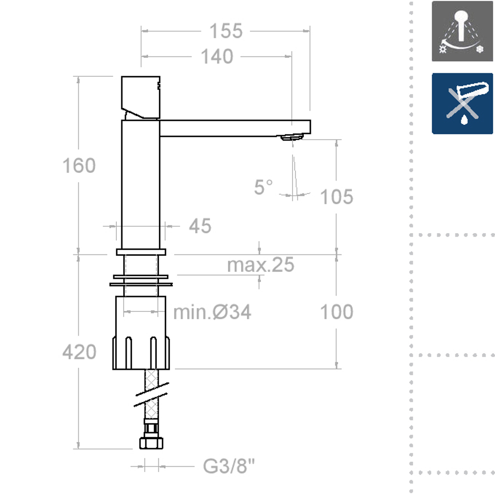 Смеситель для раковины KUATRO 4702