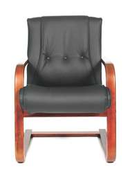 Офисное кресло Chairman 653V Россия черная нат.кожа/экокожа