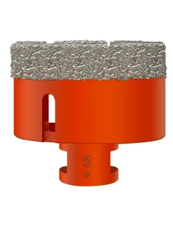 Набор алмазных коронок по керамограниту, плитке, камню (6 штук, 20-68 мм, резьба M14)шуруповeртadapter с чемоданом