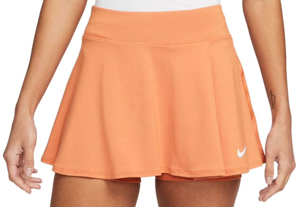 Теннисная юбка Nike Dri-Fit Club Skirt - hot curry/white