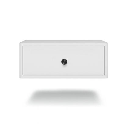 Тумба прикроватная подвесная ROYAL 5300 эко (Белый-р.черная)