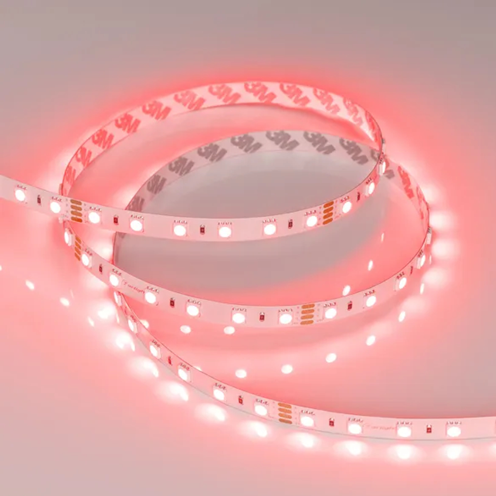 Светодиодная лента RT-B60-10mm 24V RGB (14.4 W/m, IP20, 5060, 5m) (Arlight, Открытый) 010367(2)