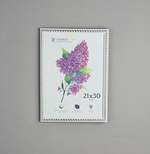 Фоторамка 21х30 см, белая, орнамент серебро, арт. 2130.707235