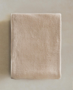 Zara Home - Хлопковое банное полотенце с рисовой строчкой, бежевый, 50х90 см