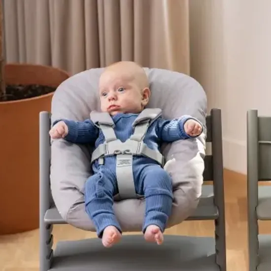 Стульчик для кормления STOKKE Tripp Trapp комплект 4 в 1 (Storm Grey)