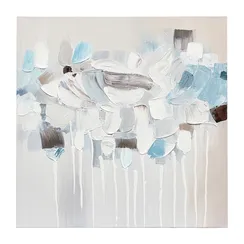 Панно декоративное fleur, 60х60 см, голубое