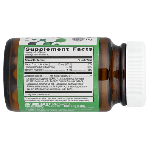 Metagenics, UltraFlora® полный пробиотик, 30 капсул