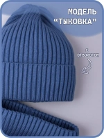 Шапка для мальчика со снудом осенняя