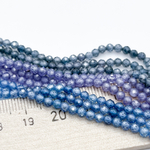 Фианит (кубический цирконий), цвет черничный, размер 3 мм, цена за нить около 130 шт (38 см)