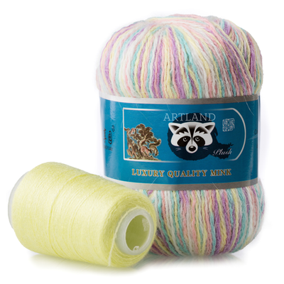 Пряжа "Норка" длинноворсовая, Пух норки-90% Полиамид-10%