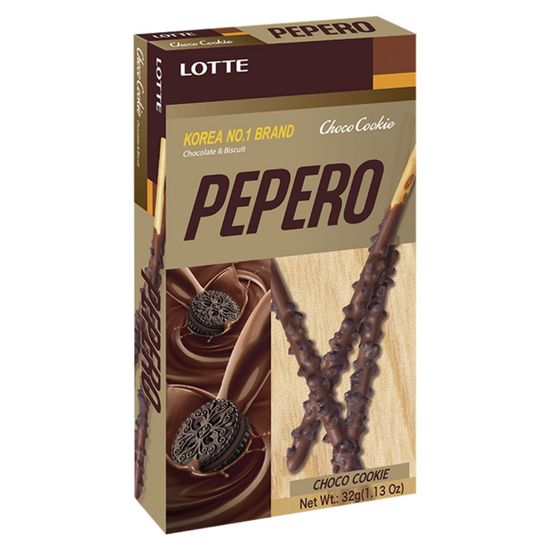 Pepero Choco Cookie соломка в молочном шоколаде с  крошками печенья 32гр