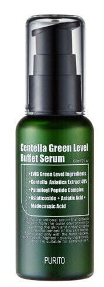 Сыворотки, ампулы и масла для лица Nourishing serum Purito Centella Green Level Buffet (Serum) 60 ml