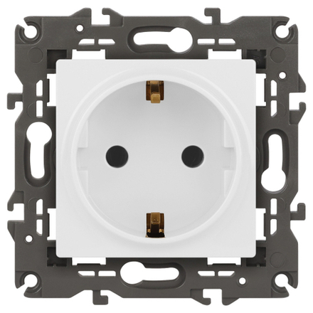 Розетка ЭРА Elegance 14-2101-01 2P+E Schuko 16A-250В IP20 белый