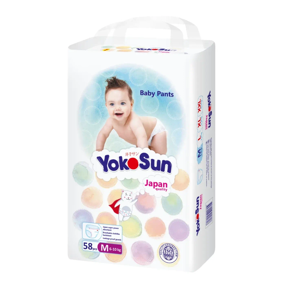 Подгузники-трусики YokoSun M 6-10кг 58шт