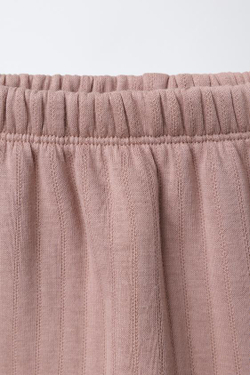 ZARA КОМПЛЕКТ ИЗ КУРТКА-ДЖЕМПЕР 2 В 1 И БРЮК, ЦВЕТ РОЗОВОГО МЕЛА