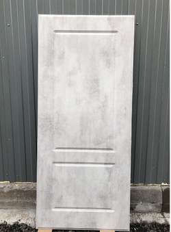Входная металлическая белая дверь RеX (РЕКС) 13 Силк сноу / ФЛ-117 Бетон светлый