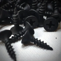 Шуруп - саморез 3,5*16мм универсальный - 50 штук (по металлу, дереву, гипсокартону) шлиц Ph-2 (цвет - черный)