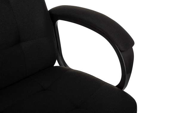 Кресло руководителя Бюрократ CH 002 Fabric черный 3C11 крестов. пластик