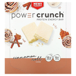 BNRG, Power Crunch®, протеиновый батончик, булочка с корицей, 12 батончиков по 40 г (1,4 унции)