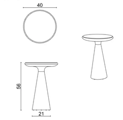 Приставной столик Drum Big