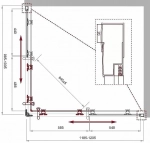 Душевой уголок BelBagno UNO-195-AH-2-120/100-C-NERO 120х100 стекло прозрачное/профиль черный