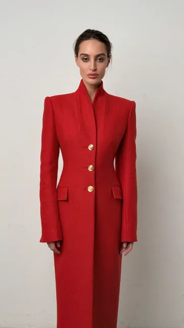 Пальто однобортное макси с шалевым воротником