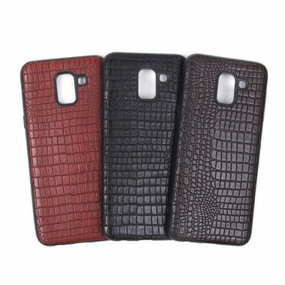 Панель из экокожи Рептилия для Samsung Galaxy J6 (2018), 010027 Коричневый