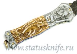 Нож Carved Damascus Folder Suchat Jangtanongфотография - 5