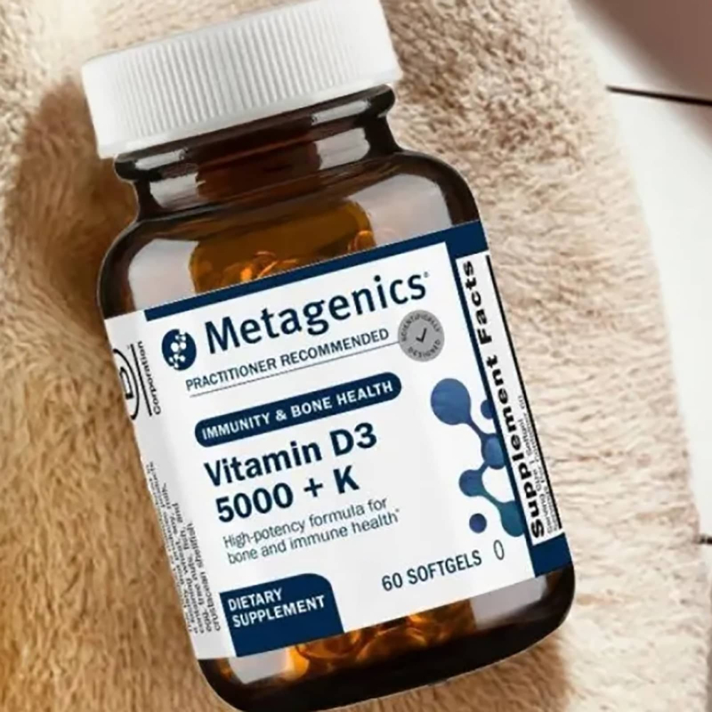 Metagenics, Витамин D3 5000 и K, 60 мягких таблеток