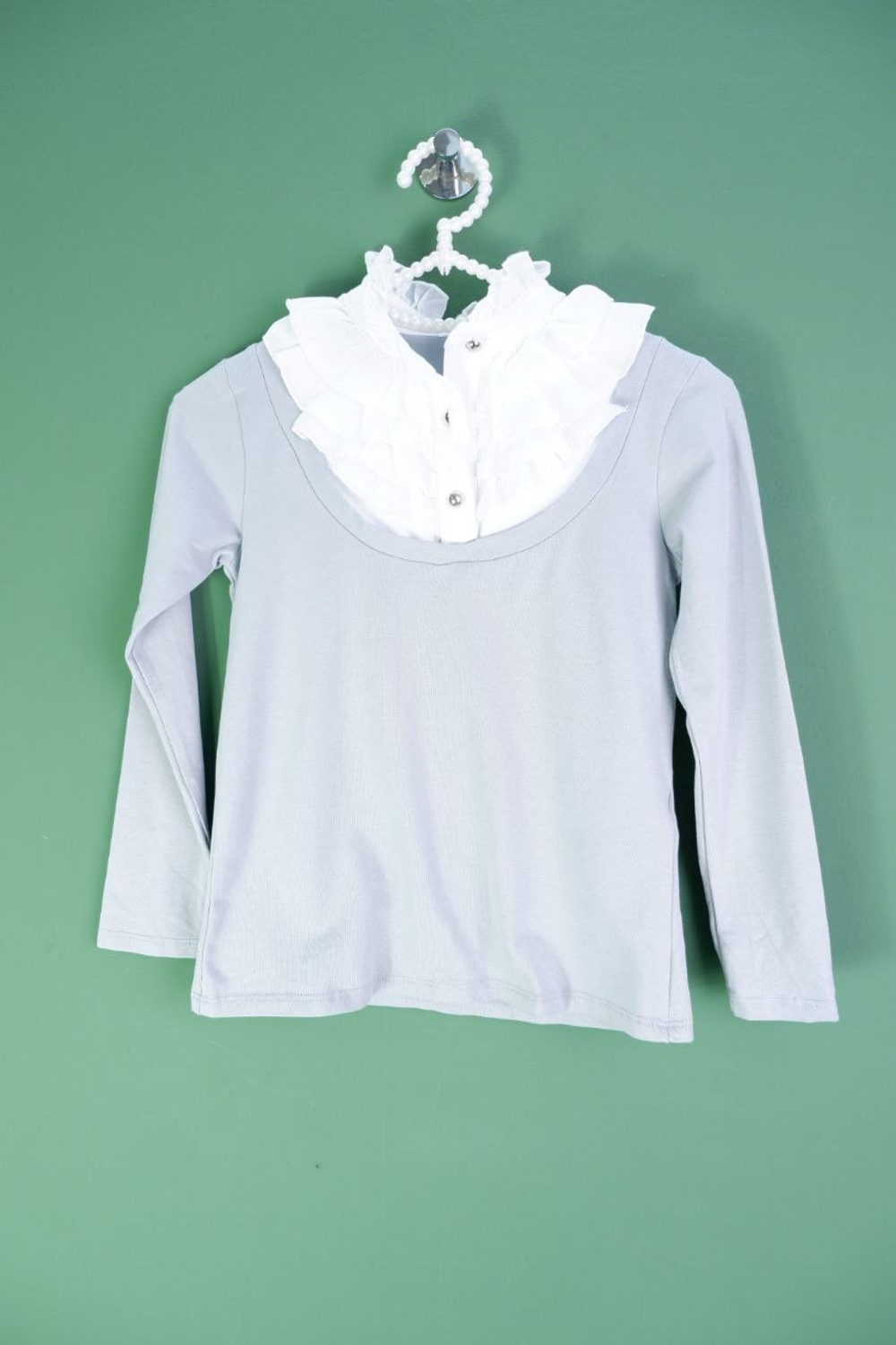 Блузка школьная для прохладной погоды девочке 9-10 лет