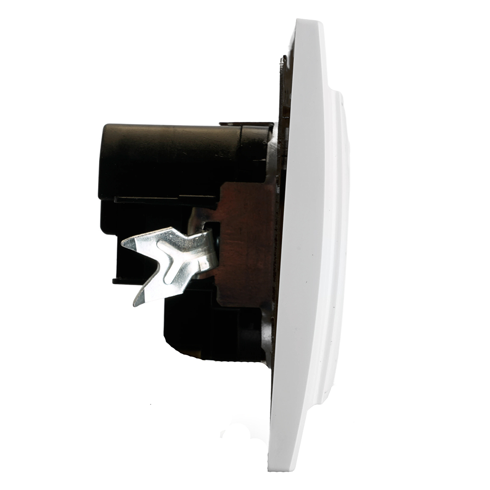 Розетка 1-местная STEKKER, PST16-9016-01, 250В, 2.1А с USB+ type C, серия Эрна, белый 50076