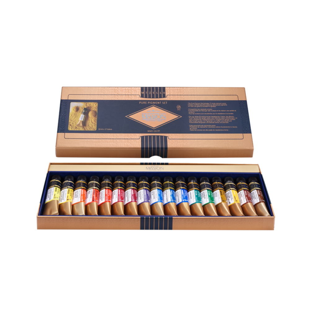 Mijello Mission Gold Pure Watercolor 15 ml 17 цветов