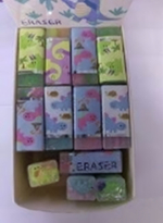 Ластик "Динозавр" в картонном держателе, 4,5*2*1,5см, 4 вида микс