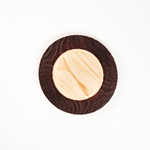 Деревянная плоская тарелка из древесины сибирского кедра. T205