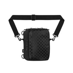 Сумка через плечо ТАЙНА черная/карман шашка