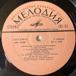 Винтажная виниловая пластинка LP Silver Convention Силвер Конвеншн (СССР 1978)