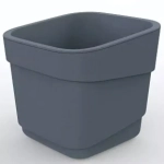 Горшок для цветов пластиковый 2,2л d-15,5см «Hills» серый