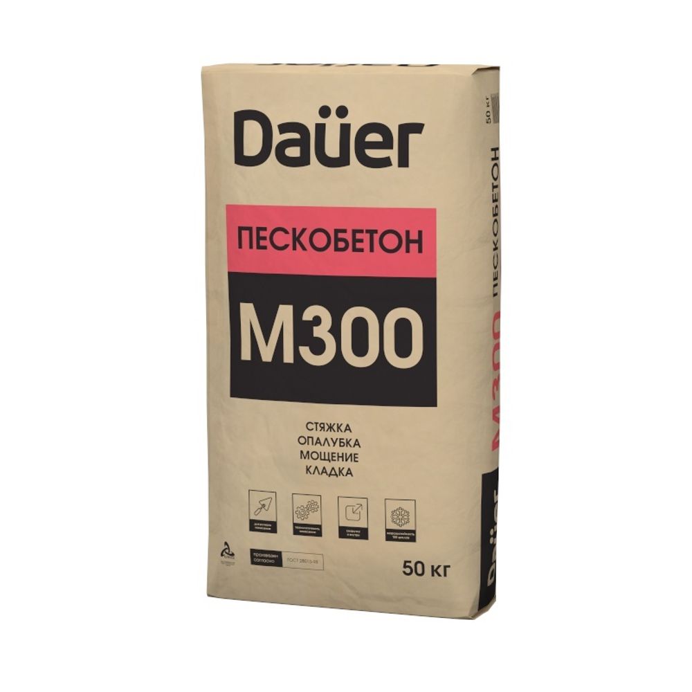 Сухая смесь Пескобетон М-300 Dauer, 50 кг