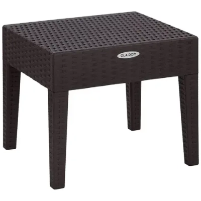 Столик журнальный квадратный RATTAN OLA DOM коричневый 530х450мм