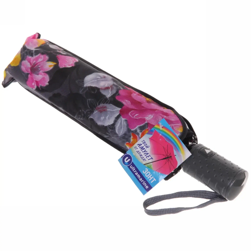 Зонт женский полуавтомат «Ultramarine - Олимпия», цвет микс, 8 спиц, d-100см, длина в слож. виде 30см