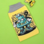 Мочалка-варежка для тела детская «MIR KRASOK», робот Тоник, цвет как на фото, 23*15см, (ZIP пакет)