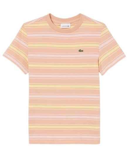 Детская теннисная футболка Lacoste Boys Contrast Stripe Cotton