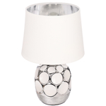 Светильник переносной настольный BY Патры, 40Вт, 28 см, Е14, 230В, керамика, текстиль, белый