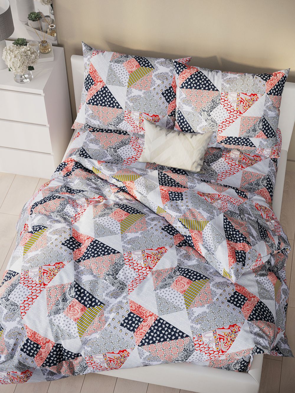 Простынь перкаль Сказка "Пэчворк" 240x215 см