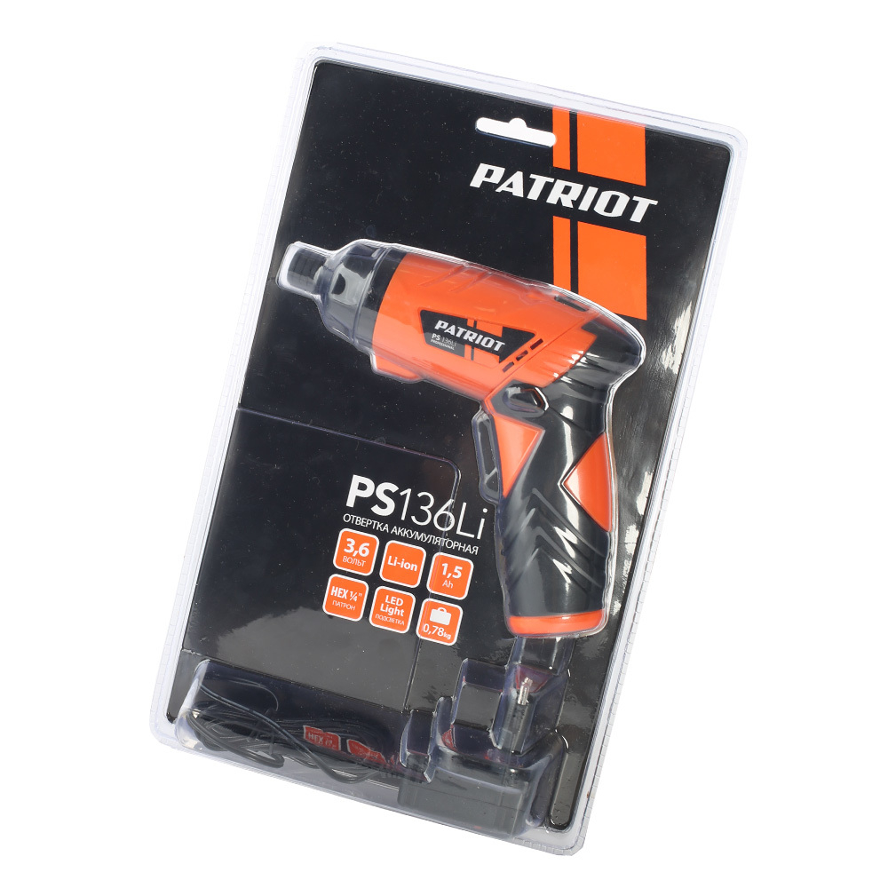 Отвертка аккумуляторная PATRIOT PS 136