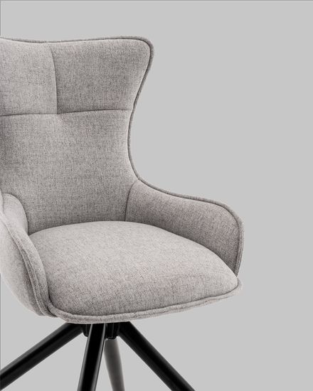 Стул обеденный, крутящийся Irigo, ткань светло-серая