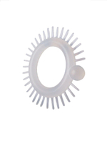 Эластичное эрекционное кольцо с шипиками и шариком (Цвет: белый)