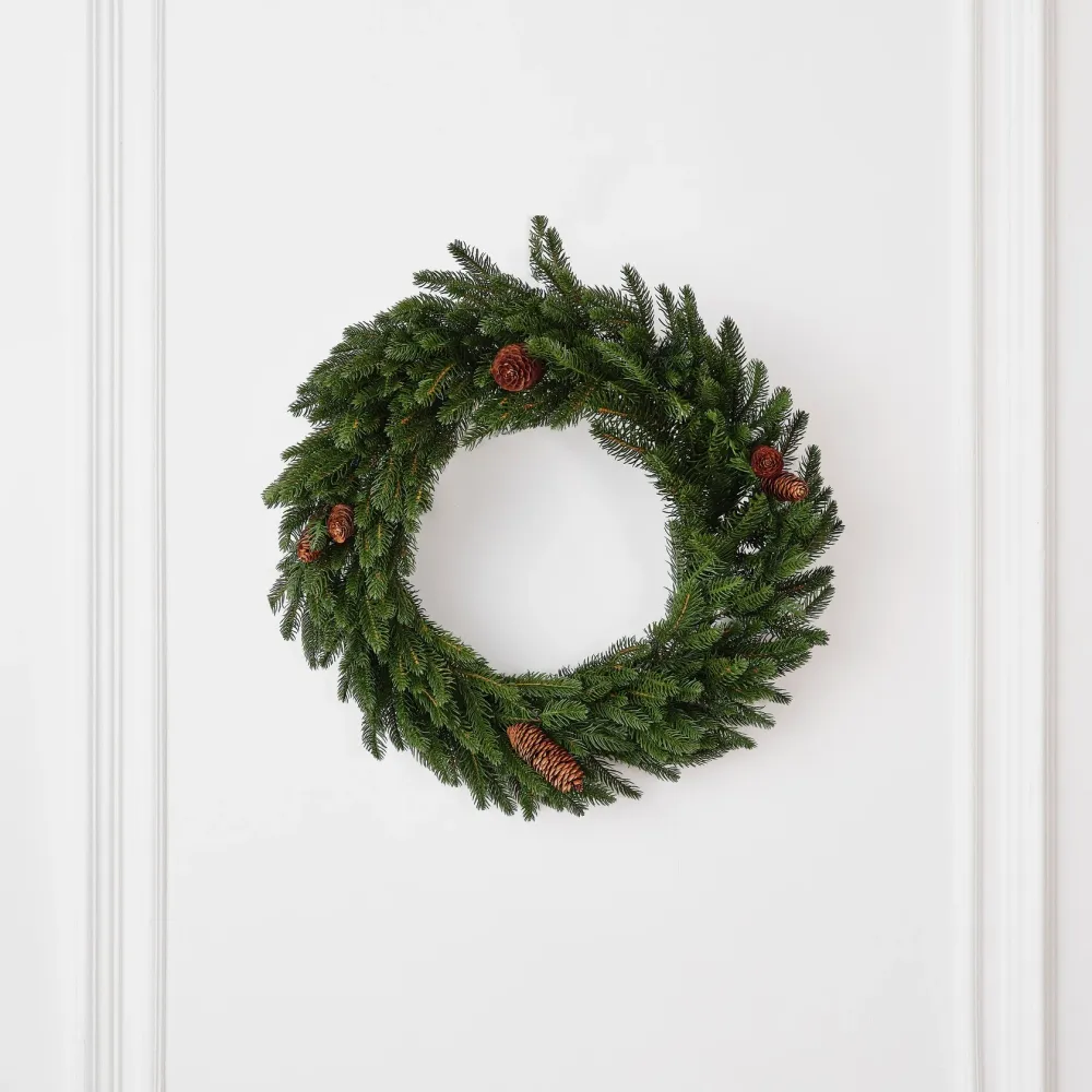 Рождественский венок с шишками «Cones» (Литая хвоя) 60 см