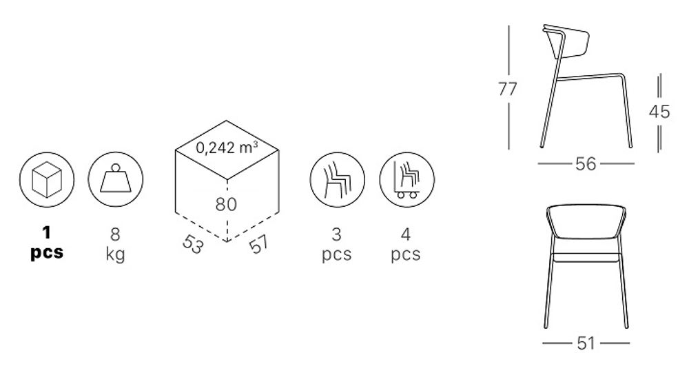 Кресло деревянное Scab Design Lisa Wood, хром, беленый бук